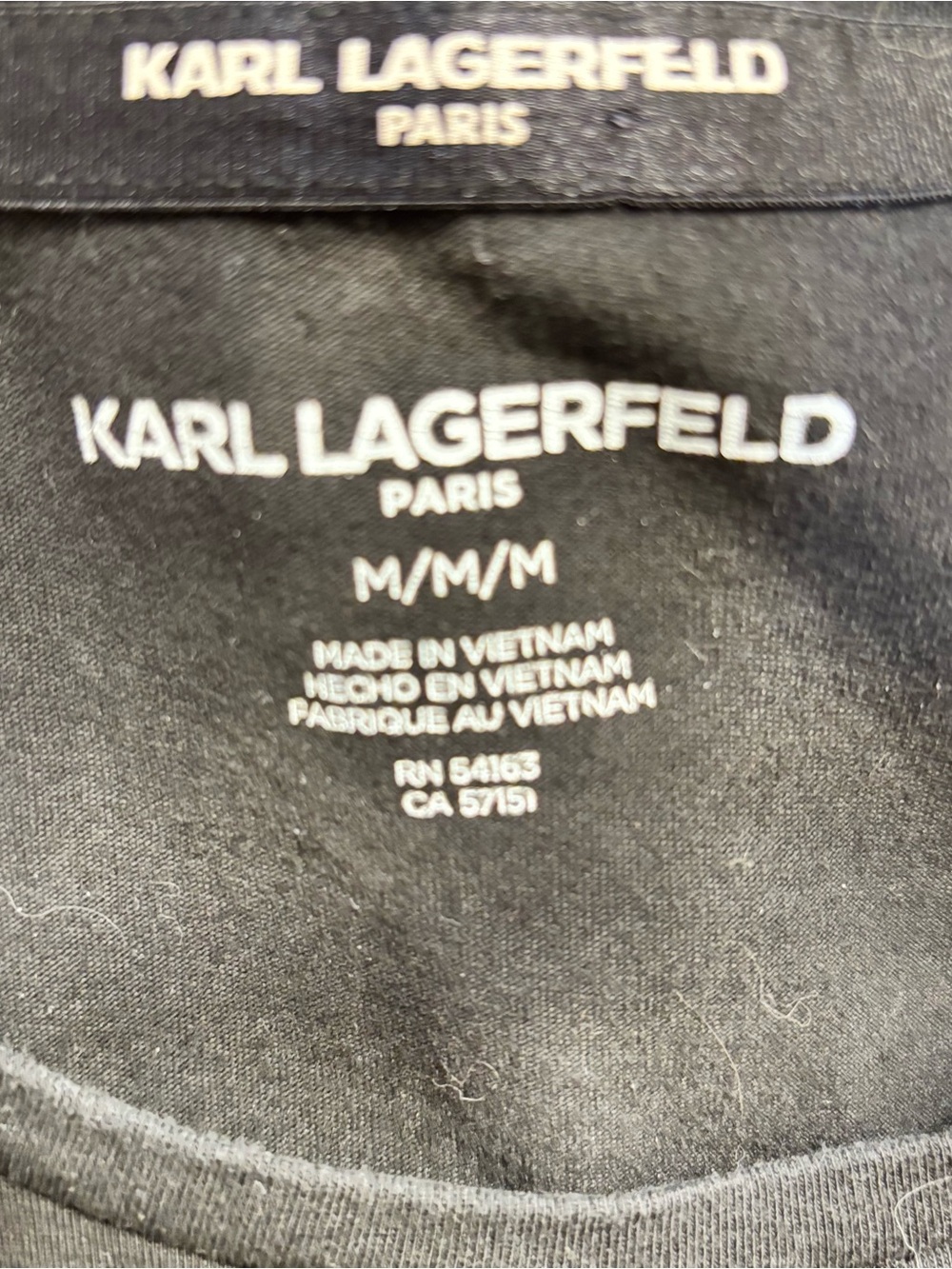 Karl Lagerfeld Paris Women's Black Rhinestone Cat Graphic Crew Neck Tee Size M - Picture 4 of 4
